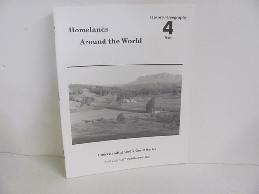 Homelands Around the World Rod & Staff Tests  Pre-Owned History Textbooks