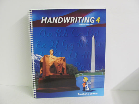 Handwriting 4 BJU Press Teacher Edition  Pre-Owned 4th Grade Penmanship Books