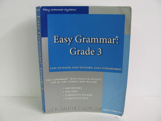 Easy Grammar 3 ISHA Enterprises Teacher Edition  Pre-Owned Language Textbooks