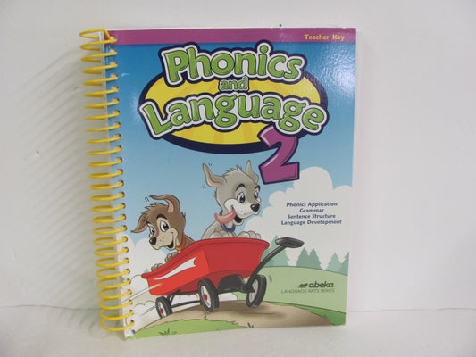 Phonics and Language 2 Abeka Teacher Key  Pre-Owned 2nd Grade Language Textbooks