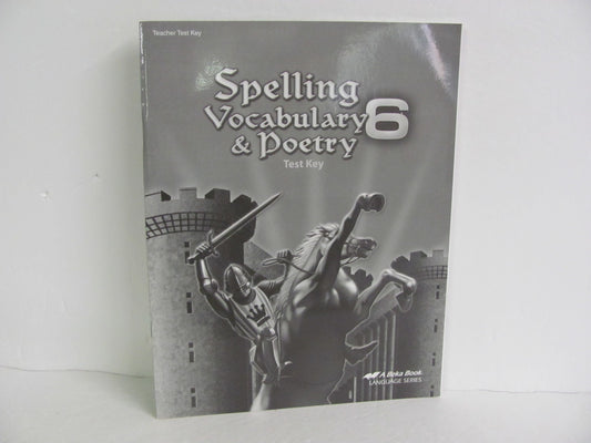 Spelling 6 Abeka Test Key Pre-Owned 6th Grade Spelling/Vocabulary Books