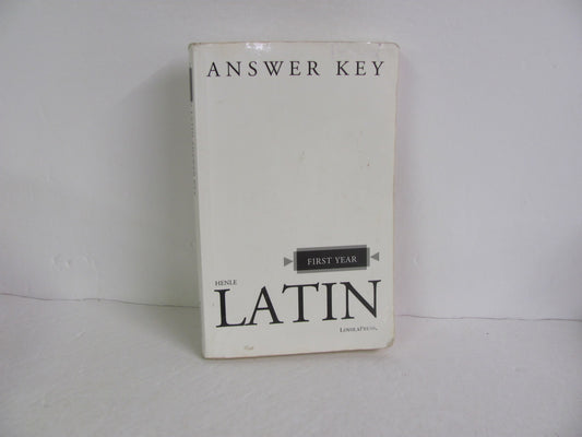 Henle First Year Answer Key Loyola Press Answer Key  Pre-Owned Latin Books