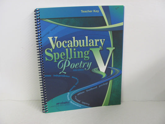 Vocabulary Spelling Poetry V Abeka 11th Grade Spelling/Vocabulary Books