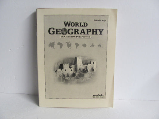 World Geography Abeka Answer Key  Pre-Owned 9th Grade History Textbooks