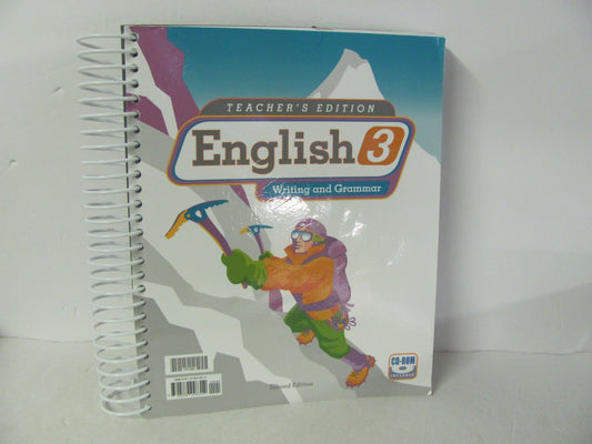 English 3 BJU Press Teacher Edition  Pre-Owned 3rd Grade Language Textbooks