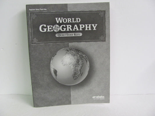 World Geography Abeka Quiz/Test Key  Pre-Owned 9th Grade History Textbooks