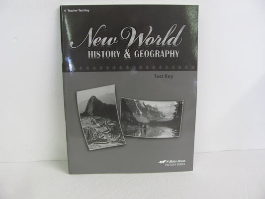 New World History Abeka Test Key Pre-Owned 6th Grade History Textbooks