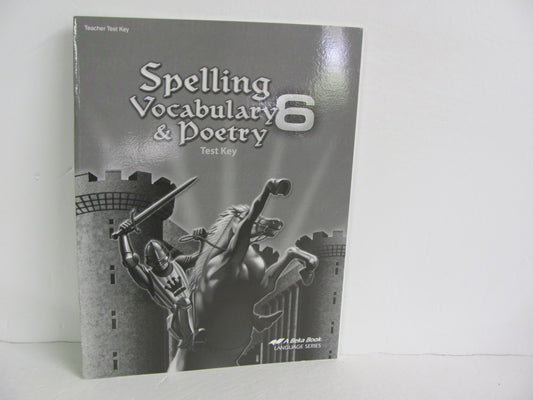 Spelling Vocabulary & Poetry Abeka Test Key Pre-Owned Spelling/Vocabulary Books