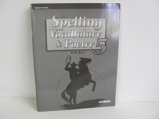 Spelling Vocabulary & Poetry Abeka Test Key Pre-Owned Spelling/Vocabulary Books