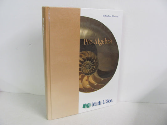 Pre Algebra Math U See Instruction Manual  Pre-Owned Demme Mathematics Textbooks