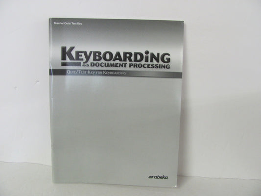 Keyboarding Abeka Quiz/Test Key  Pre-Owned High School Electives (Books)