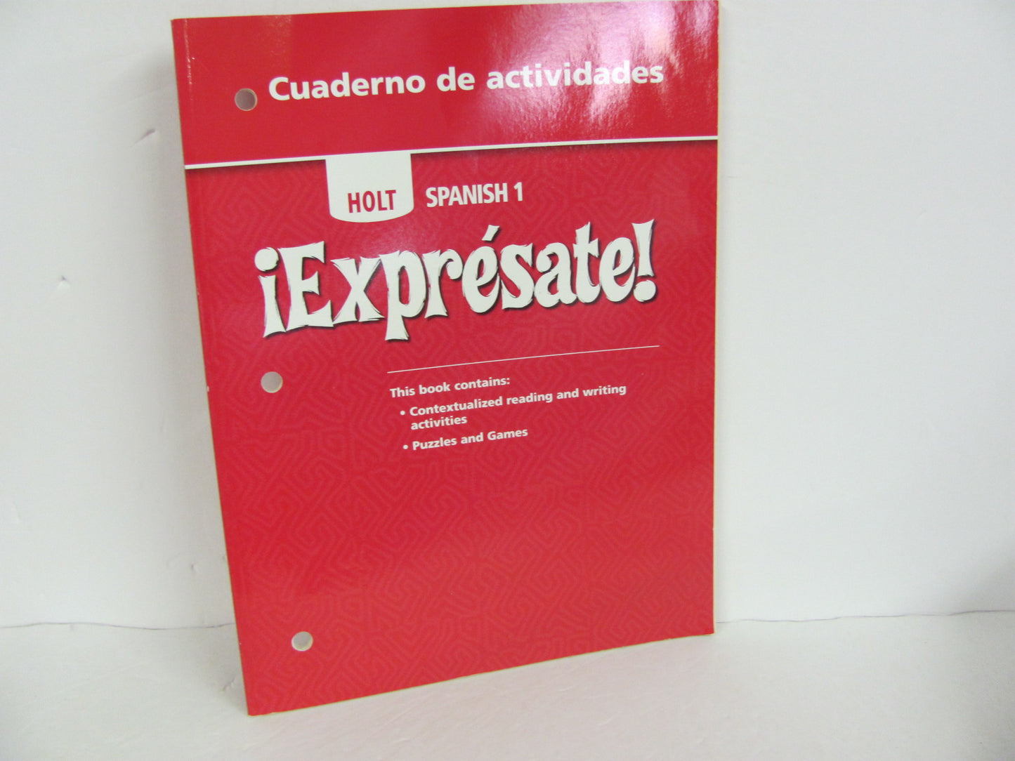 Spanish 1 Holt Activity Book  Used High School Spanish Books