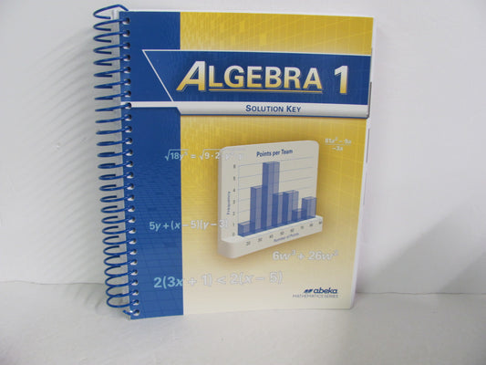 Algebra 1 Abeka Solution Key Pre-Owned High School Mathematics Textbooks