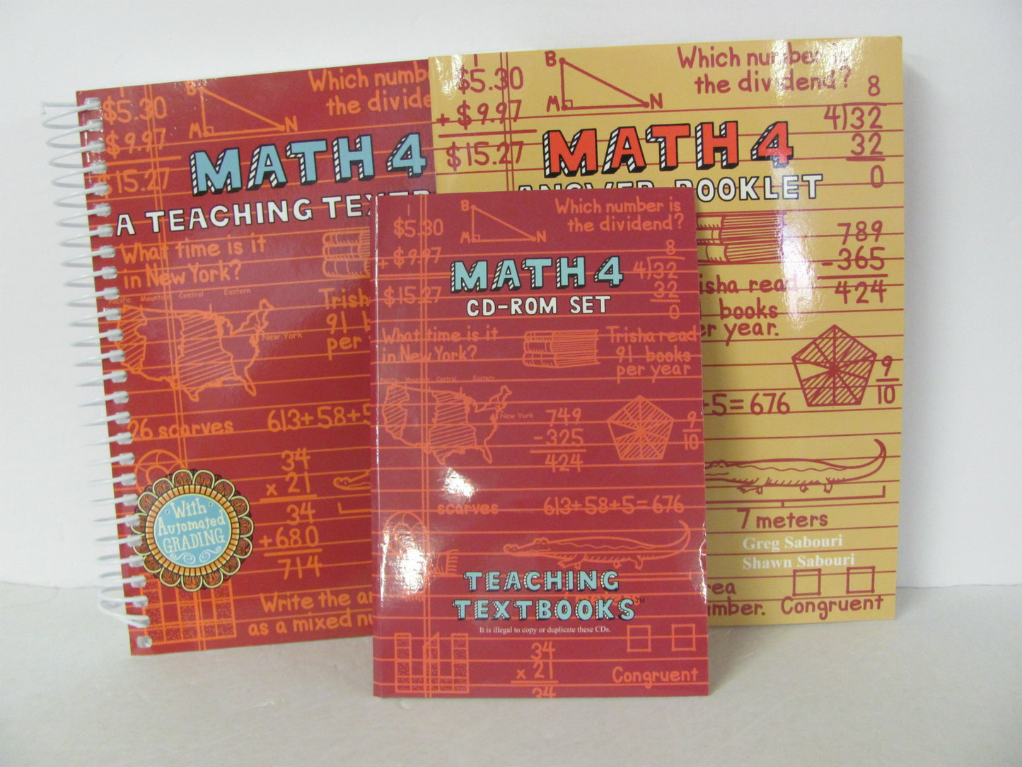 Math 4 Teaching Textbook Set  Pre-Owned 4th Grade Mathematics Textbooks