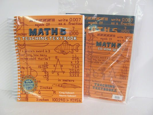 Math 5 Teaching Textbook Set  Pre-Owned 5th Grade Mathematics Textbooks