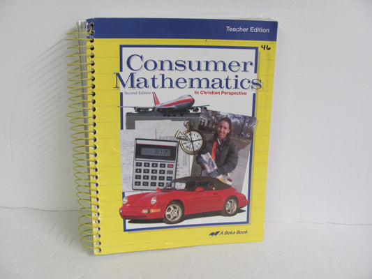 Consumer Mathematics Abeka Teacher Edition  Pre-Owned Mathematics Textbooks