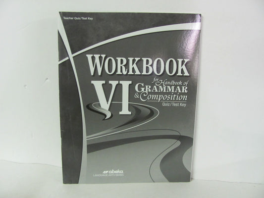 Workbook VI Abeka Quiz/Test Key  Pre-Owned 12th Grade Language Textbooks