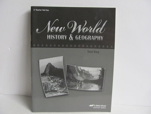 New World History Abeka Test Key Pre-Owned 6th Grade History Textbooks