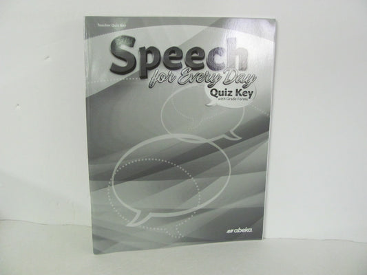 Speech Abeka Quiz Key Pre-Owned High School Electives (Books)