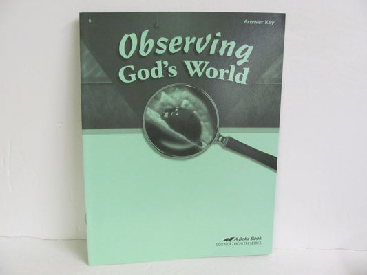 Observing God's World Abeka Answer Key  Pre-Owned 6th Grade Science Textbooks