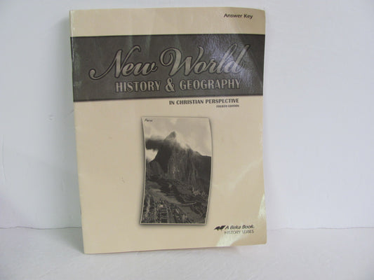 New World History Abeka Answer Key  Pre-Owned 6th Grade History Textbooks