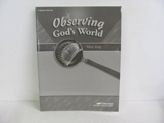 Observing God's World Abeka Test Key Pre-Owned 6th Grade Science Textbooks