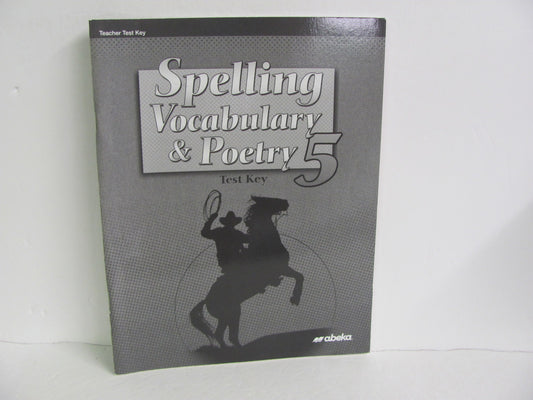 Spelling Vocabulary & Poetry Abeka Test Key Pre-Owned Spelling/Vocabulary Books