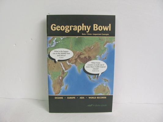 Geography Bowl Abeka Student Book Pre-Owned 6th Grade History Textbooks