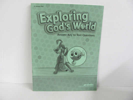 Exploring God's World Abeka Answer Key  Pre-Owned 3rd Grade Science Textbooks