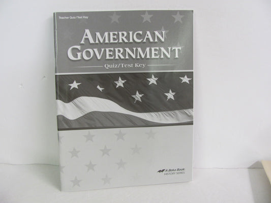 American Government Abeka Quiz/Test Key  Pre-Owned 12th Grade History Textbooks