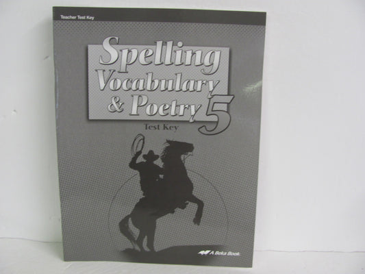 Spelling Vocabulary & Poetry Abeka Test Key Pre-Owned Spelling/Vocabulary Books