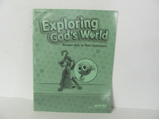 Exploring God's World Abeka Answer Key  Pre-Owned 3rd Grade Science Textbooks