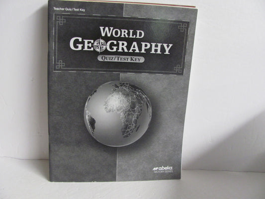 World Geography Abeka Quiz/Test Key  Pre-Owned 9th Grade History Textbooks