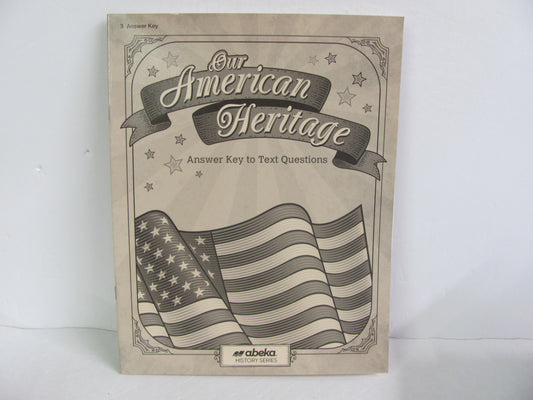 Our American Heritage Abeka Answer Key  Pre-Owned 3rd Grade History Textbooks