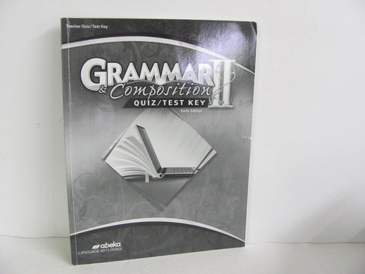 Grammar & Composition II Abeka Quiz/Test Key  Pre-Owned Language Textbooks