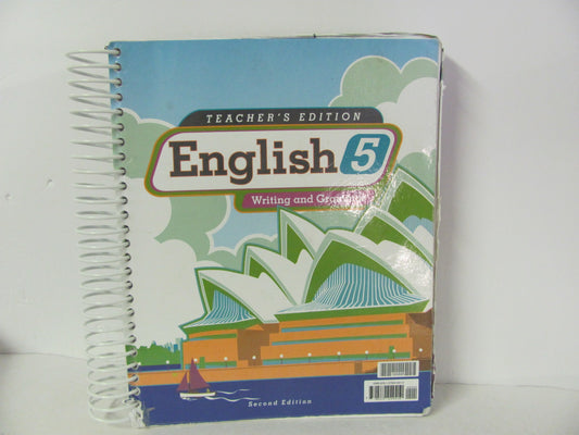 English 5 BJU Press Teacher Edition  Pre-Owned 5th Grade Language Textbooks