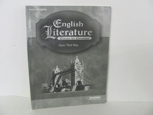 English Literature Abeka Quiz/Test Key  Pre-Owned 12th Grade Reading Textbooks