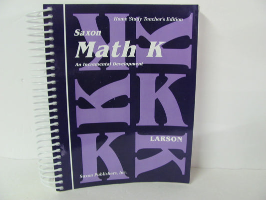 Math K Saxon Teacher's Edition Used Larson Kindergarten Mathematics Textbooks