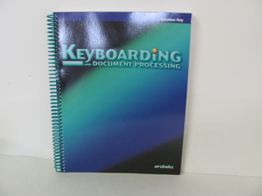 Keyboarding Abeka Solution Key Pre-Owned High School Electives (Books)