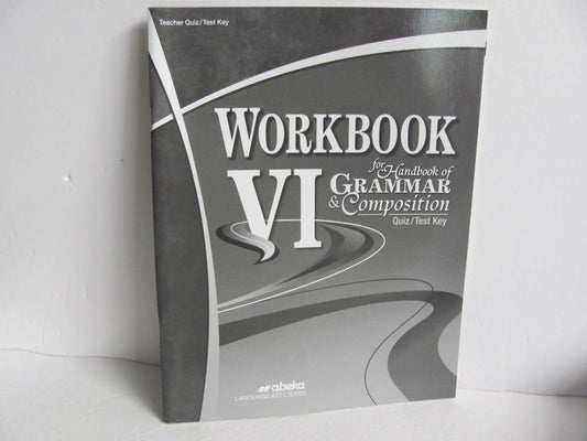 Workbook VI Abeka Quiz/Test Key  Pre-Owned 12th Grade Language Textbooks