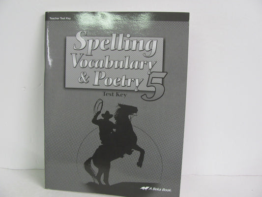 Spelling Vocabulary & Poetry Abeka Test Key Pre-Owned Spelling/Vocabulary Books