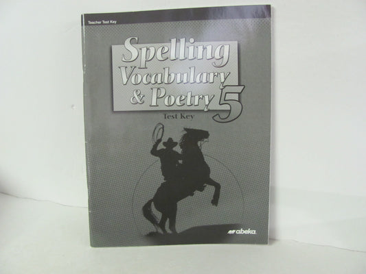 Spelling Vocabulary & Poetry Abeka Test Key Pre-Owned Spelling/Vocabulary Books