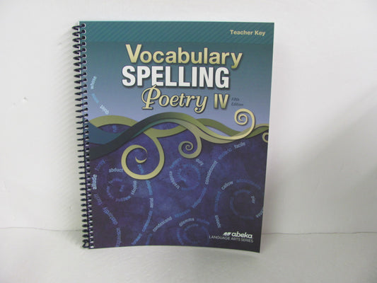 Vocabulary Spelling Poetry IV Abeka 10th Grade Spelling/Vocabulary Books