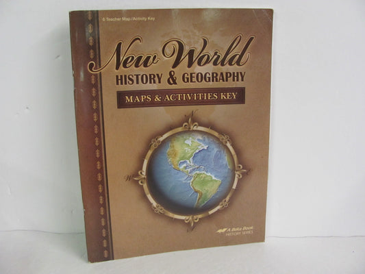 New World History Abeka Map/Activity Key  Pre-Owned 6th Grade History Textbooks