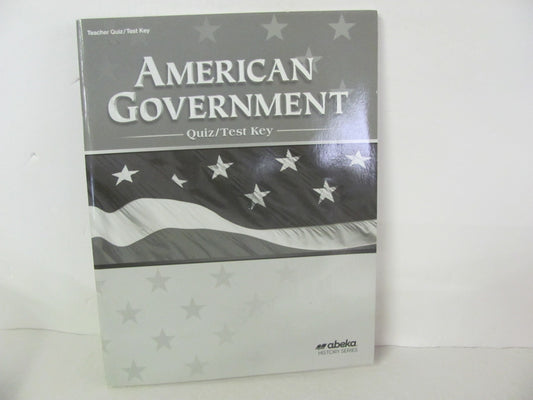 American Government Abeka Quiz/Test Key  Pre-Owned 12th Grade History Textbooks