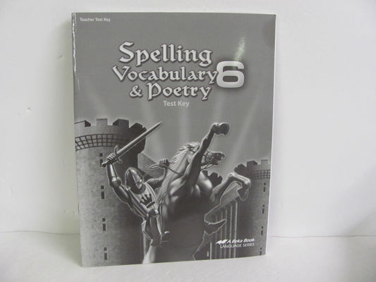 Spelling Vocabulary & Poetry Abeka Test Key Pre-Owned Spelling/Vocabulary Books