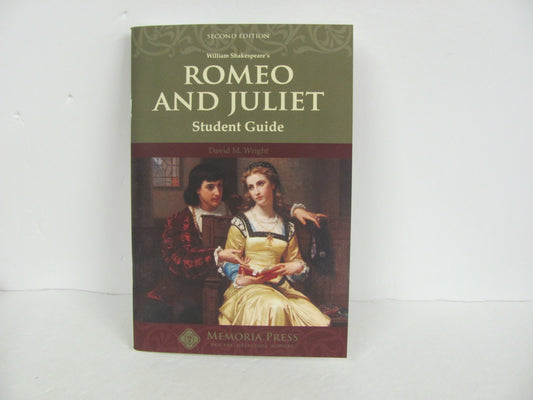 Romeo and Juliet Memoria Press Student Guide Shakespeare Fiction Books