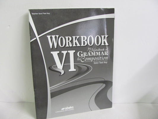 Workbook VI Abeka Quiz/Test Key  Pre-Owned 12th Grade Language Textbooks