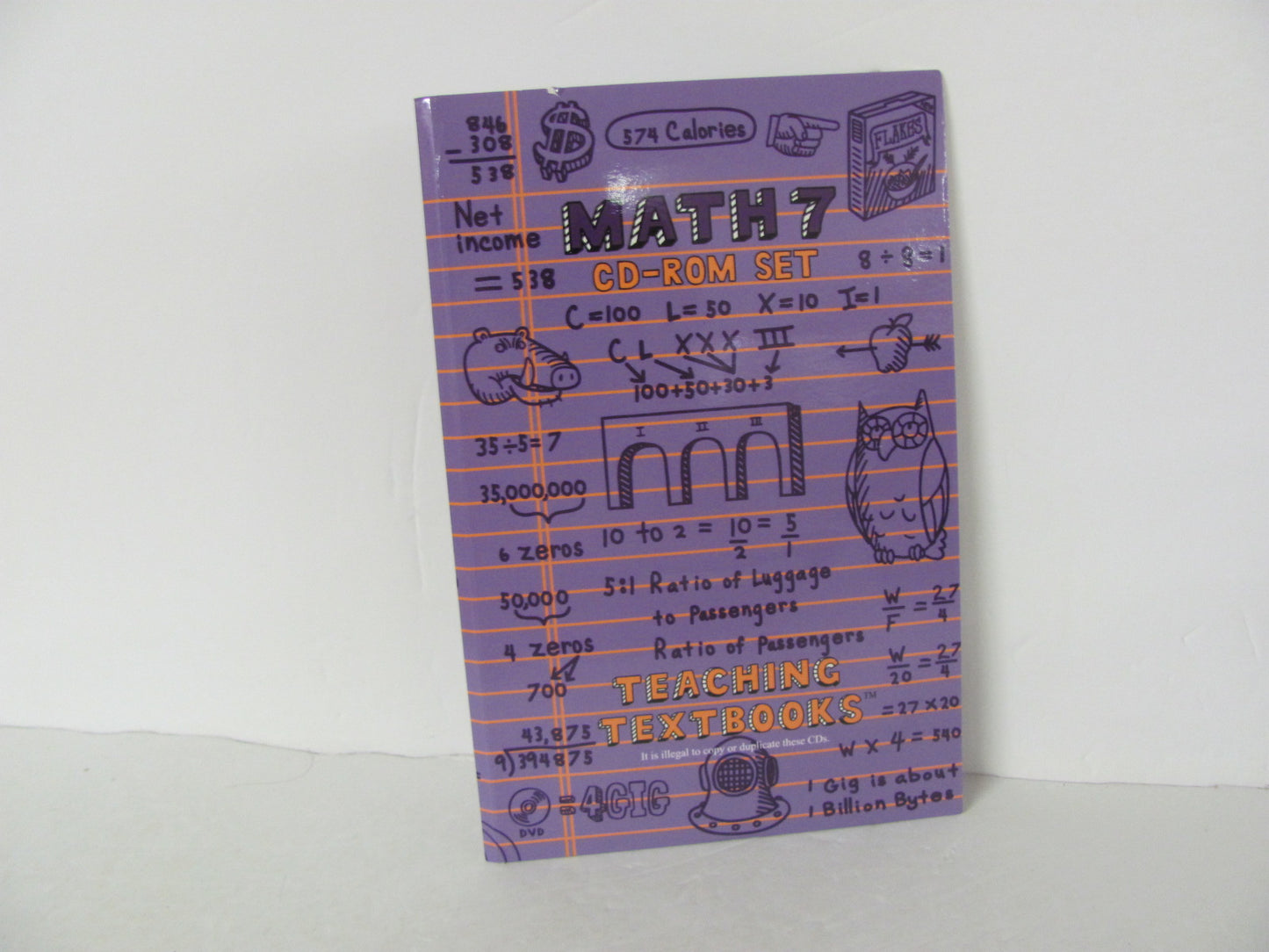 Math 7 Teaching Textbook CDs Pre-Owned 7th Grade Mathematics Textbooks