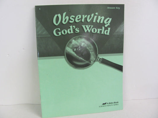 Observing God's World Abeka Answer Key  Pre-Owned 6th Grade Science Textbooks